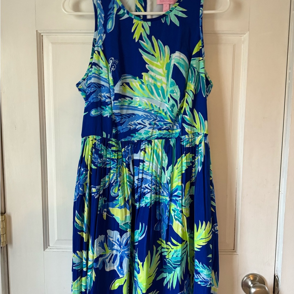 Lilly Pulitzer Blue and Green Mini Dress